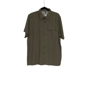 The North Face Men’s Green Plaid Short Sleeve Button Front Shirt Size Large